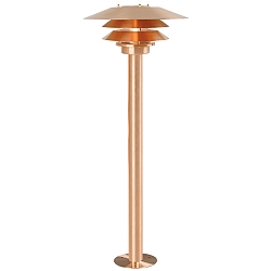 Lampadaire d'ext�rieur VEN� E27 IP54, cuivre