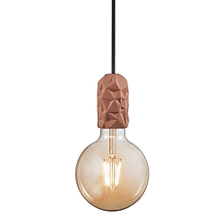 Luminaire � suspension HANG E27 IP20, mat, noir , terre cuite 