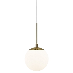 Luminaire à suspension GRANT 15 E14 IP20, scintillant, laiton, blanc opale, blanche 