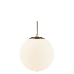 Luminaire à suspension GRANT 35 E27 IP20, scintillant, laiton, blanc opale, blanche 