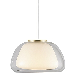 Luminaire à suspension JELLY E27 IP20, scintillant, dégager, laiton, blanc opale, blanche 