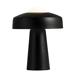 Lampe de table TIME E27 IP20, blanc opale, noir , noir mat 
