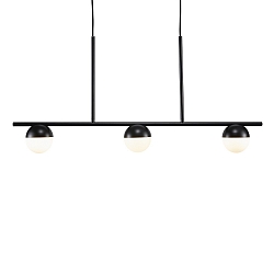Luminaire à suspension CONTINA 3 flammes G9 IP20, blanc opale, noir , noir brillant 