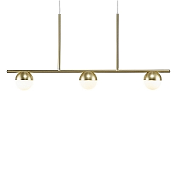 Luminaire à suspension CONTINA 3 flammes G9 IP20, scintillant, laiton, blanc opale, noir , blanche 