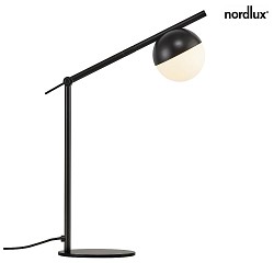 Table lamp CONTINA, G9, IP20, glass opal white, black