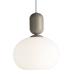 Luminaire à suspension NOTTI E27 IP20, gris, mat, blanche 