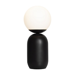 Lampe de table NOTTI E14 IP20, mat, Mocca, noir  