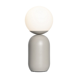 Lampe de table NOTTI E14 IP20, gris, mat, blanche 