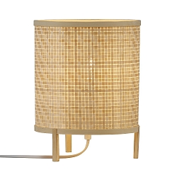 Lampe de table TRINIDAD E27 IP20, marron, blanche 