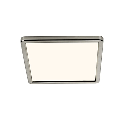 LED Ceiling luminaire OJA SQUARE 29, 14,5W, 3000/4000K, 1600lm, IP20, ring white and brushed nickel