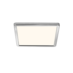 LED Ceiling luminaire OJA SQUARE 29 Bathroom luminaire, 14,5W, 3000/4000K, 1600lm, IP54, ring white and chrome