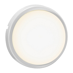 LED Outdoor Wall luminaire CUBA ENERGY, round, 11W, 3000K, 700lm, IP54, white, glass opal white