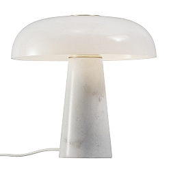 Lampe de table GLOSSY E27 IP20, scintillant, blanc opale, blanche 