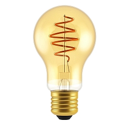 Ampoule à filament forme standard SPIRAL DECO E27 5W 250lm 2000K CRI 80 gradable, or gradable