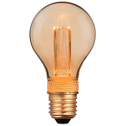 Ampoule à filament forme standard RETRO DECO E27 2,3W 65lm 1800K gradable, or gradable