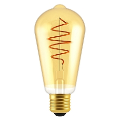 Ampoule à filament SPIRAL DECO EDISON E27 5W 250lm 2000K CRI 80 gradable, or gradable