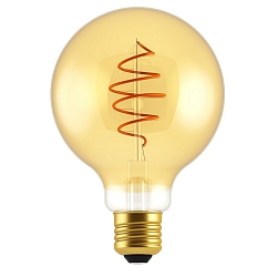 Globe de filament d'ampoule SPIRAL DECO E27 5W 250lm 2000K CRI 80 gradable, or gradable