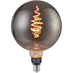 Globe de filament d'ampoule SPIRAL DECO E27 8,5W 200lm 1800K CRI 80 gradable, couleurs fumée gradable