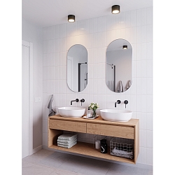 Luminaire de salle de bain LANDON IP44, noir  gradable