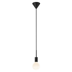 Luminaire à suspension PACO à 1 flamme E27 IP20 mat, noir