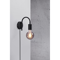 Luminaire mural PACO E27 IP20, mat, noir 