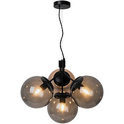 Luminaire à suspension IVONA 4 flammes E27 IP20 mat, noir