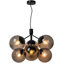 Luminaire à suspension IVONA 6 flammes E27 IP20 mat, noir , blanche