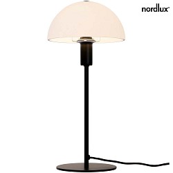 Table lamp ELLEN, E14, shade opal, black