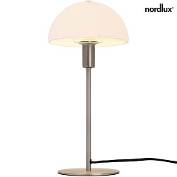 Table lamp ELLEN, E14, shade opal, brushed