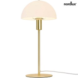Table lamp ELLEN, E14, shade opal, brass