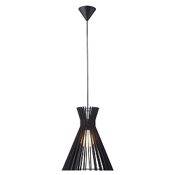 Luminaire à suspension GROA 35 E27 IP20, mat, noir 