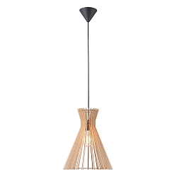 Luminaire à suspension GROA 35 E27 IP20, marron, mat, noir 