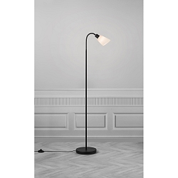 Floor lamp MOLLI, 1 flame, E14, black/opal