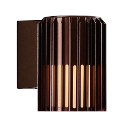 outdoor wall luminaire ALUDRA E27 IP54, seaside metallic brown dimmable