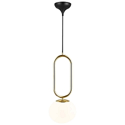 Luminaire à suspension SHAPES 27 E27 IP20 scintillant, laiton, noir