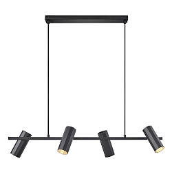 pendant luminaire ALANIS 4 flames GU10 IP20, black 