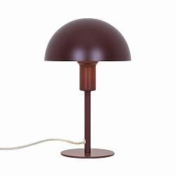 table lamp ELLEN MINI half round, with switch, with lamp socket E14 IP20, mat, bordeaux 