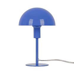 table lamp ELLEN MINI half round, with switch, with lamp socket E14 IP20, blue, glossy 