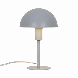 table lamp ELLEN MINI half round, with switch, with lamp socket E14 IP20, grey, mat 