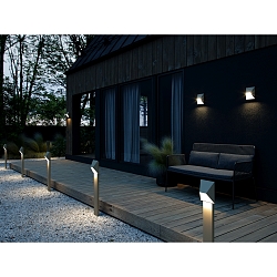 Lampadaire d’extérieur PONTIO 15 GU10 IP54, couleur sable 