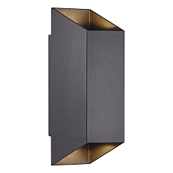 Luminaire mural d’extérieur NICO SQUARE 22 haut bas, angulaire GU10 IP54, noir gradable