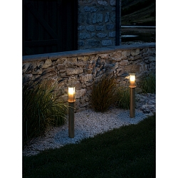 Lampadaire d’extérieur LINTON E27, laiton 