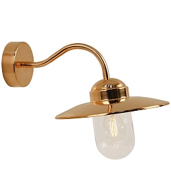 Luminaire mural d’extérieur LUXEMBOURG avec abat-jour E27 IP54, cuivre gradable