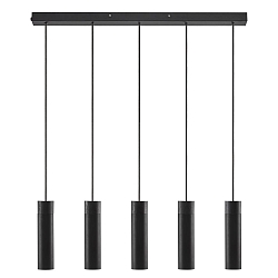 Luminaire � suspension TILO 5 flammes, rond GU10 IP20, noir gradable