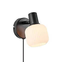Luminaire mural MILFORD MINI E14 IP20, noir 