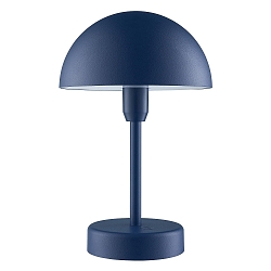 Lampe de table à accu ELLEN TO-GO sans chargeur, avec IP station de rechargea IP44, bleu, mat gradable
