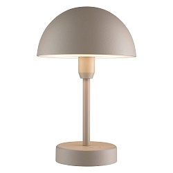 Lampe de table à accu ELLEN TO-GO sans chargeur, avec IP station de rechargea IP44, beige, mat gradable