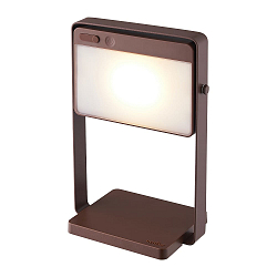 Lampe solaire � accu SAULIO r�glable, avec poign�e, r�sistant � l'air marin IP44, marron, mat gradable
