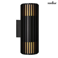 outdoor wall luminaire ALUDRA DOUBLE E27 IP54, seaside black dimmable