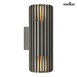 outdoor wall luminaire ALUDRA DOUBLE E27 IP54, seaside anthracite dimmable